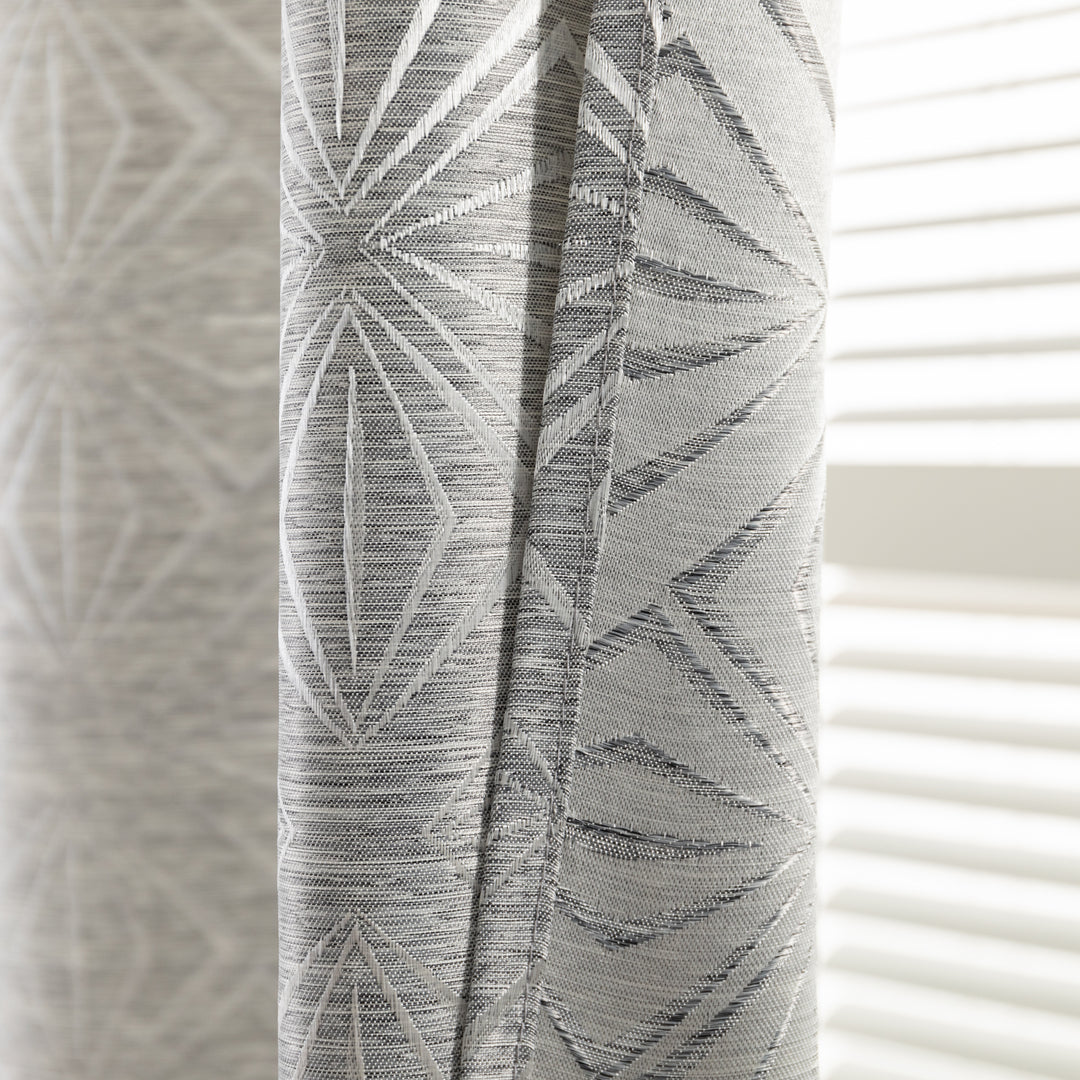TENDA JACQUARD GRIGIA SEMI OSCURANTE FANTASIA A ROMBI 1 PANNELLO 140X145CM