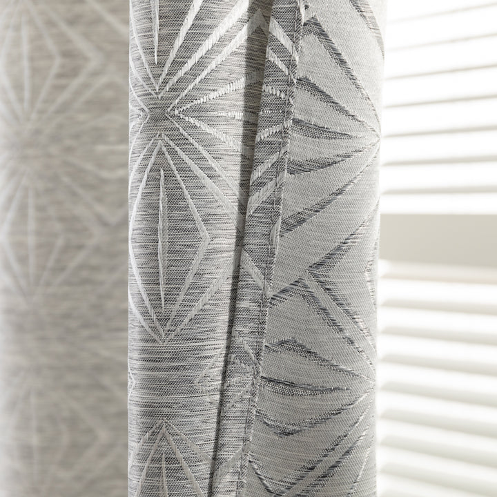 TENDA JACQUARD GRIGIA SEMI OSCURANTE FANTASIA A ROMBI 1 PANNELLO 140X145CM