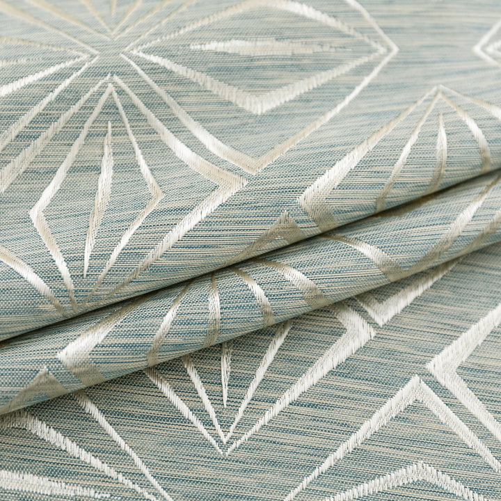 TENDA JACQUARD VERDE SEMI OSCURANTE FANTASIA A ROMBI 1 PANNELLO 140X145CM