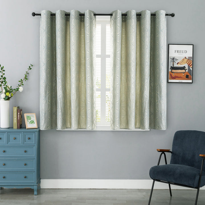 TENDA JACQUARD VERDE SEMI OSCURANTE FANTASIA A ROMBI 1 PANNELLO 140X145CM