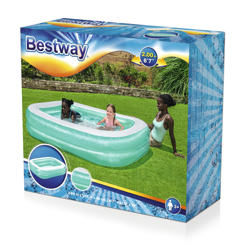 BW54005 PISCINA FAMILY RETTANGOLARE A 2 ANELLI 200X146X48CM