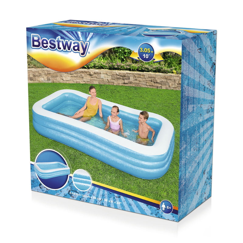 BW54009 PISCINA FAMILY RETTANGOLARE A 3 ANELLI 305X183X56CM