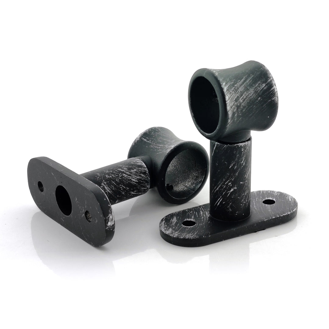 STAFFA CORTA 62MM 2PZ NERO E ARGENTO IN LEGA DI ZINCO