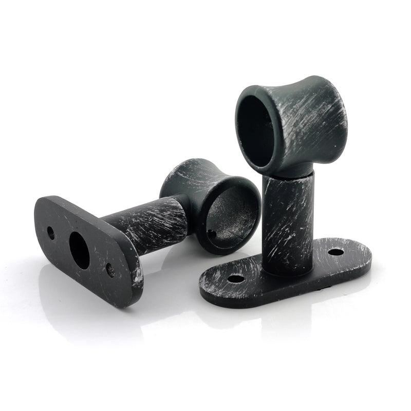 STAFFA CORTA 62MM 2PZ NERO E ARGENTO IN LEGA DI ZINCO