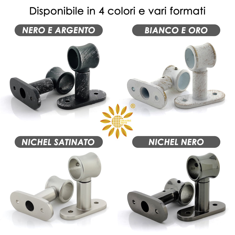 STAFFA CORTA 62MM 2PZ BIANCO E ORO IN LEGA DI ZINCO