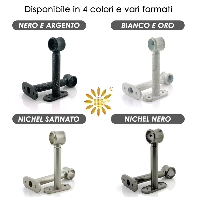 STAFFA MEDIA 115MM 2PZ BIANCO E ORO IN LEGA DI ZINCO