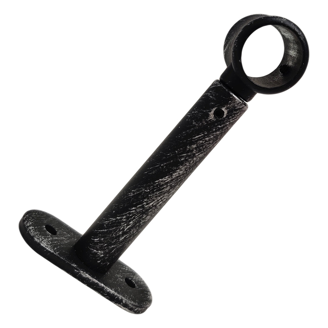 Staffe Regolabili Per Aste - Set Da 2 In Lega Di Zinco, Per Bastoni 18-20mm, Nero/Argento