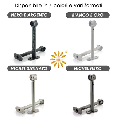 STAFFA LUNGA 165MM 2PZ BIANCO E ORO IN LEGA DI ZINCO