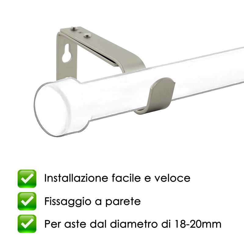 STAFFA APERTA 110MM 2PZ NICHEL SATINATO IN FERRO