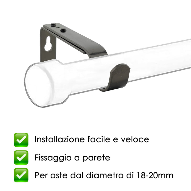 STAFFA APERTA 110MM 2PZ NICHEL NERO IN FERRO