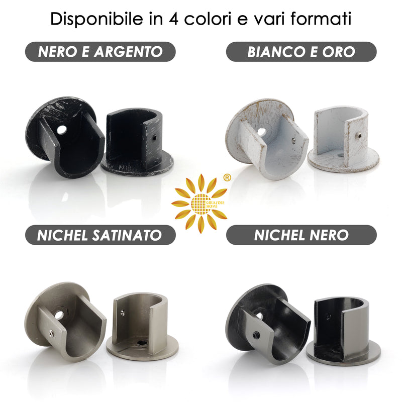 STAFFA ROSETTA 26MM 2PZ NICHEL SATINATO IN LEGA DI ZINCO