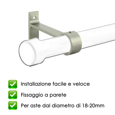 STAFFA TRIANGOLARE 90MM 2PZ NICHEL SATINATO IN ALLUMINIO