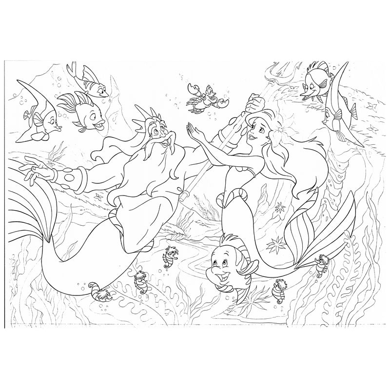 PUZZLE DF MAXI FLOOR THE LITTLE MERMAID - 108 PEZZI