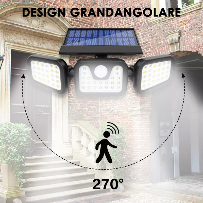 LAMPADA SOLARE A 3 TESTE L74