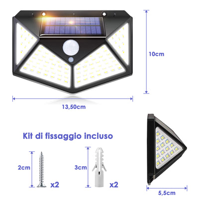 LAMPADA SOLARE A 4 FACCE L100