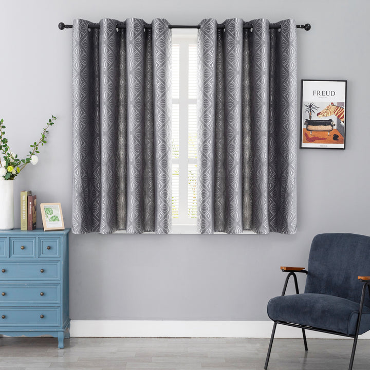 TENDA JACQUARD NERA SEMI OSCURANTE FANTASIA A ROMBI 1 PANNELLO 140X145CM