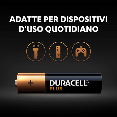 DURACELL PLUS BATTERIA AAA MINI STILO 4PZ