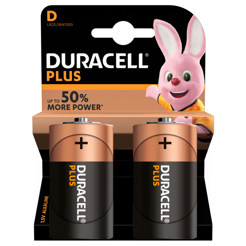 DURACELL PLUS BATTERIA D TORCIA 2PZ