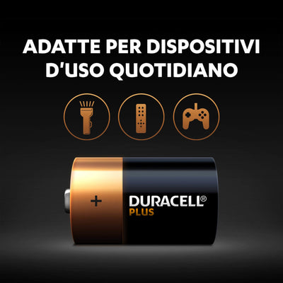 DURACELL PLUS BATTERIA D TORCIA 2PZ