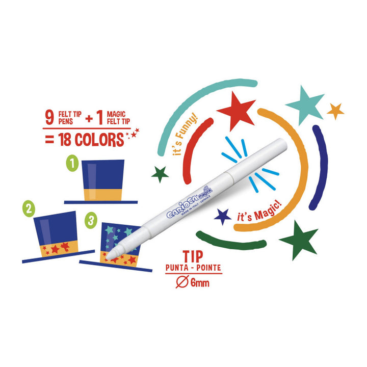 10 PENNARELLI MAGIC CAMBIA COLORE