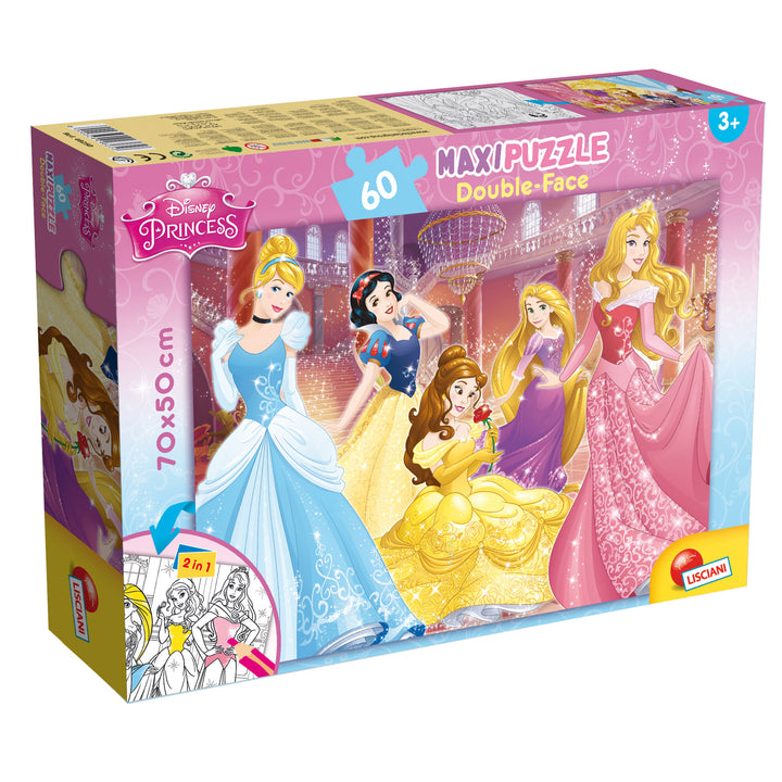 PUZZLE DOUBLE-FACE MAXI FLOOR 60 PEZZI - PRINCIPESSE