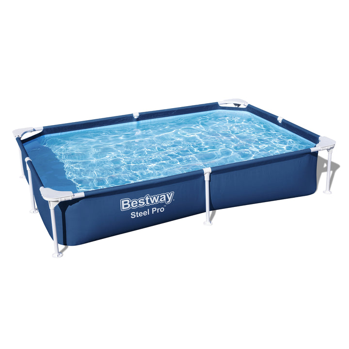 BW56401 PISCINA STEEL PRO FRAME RETTANGOLARE 221X150X43CM PREDISPOSTA PER POMPA FILTRO