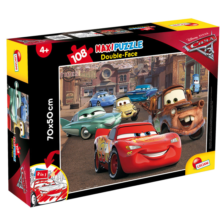 PUZZLE DOUBLE-FACE MAXI FLOOR 108 PEZZI - CARS