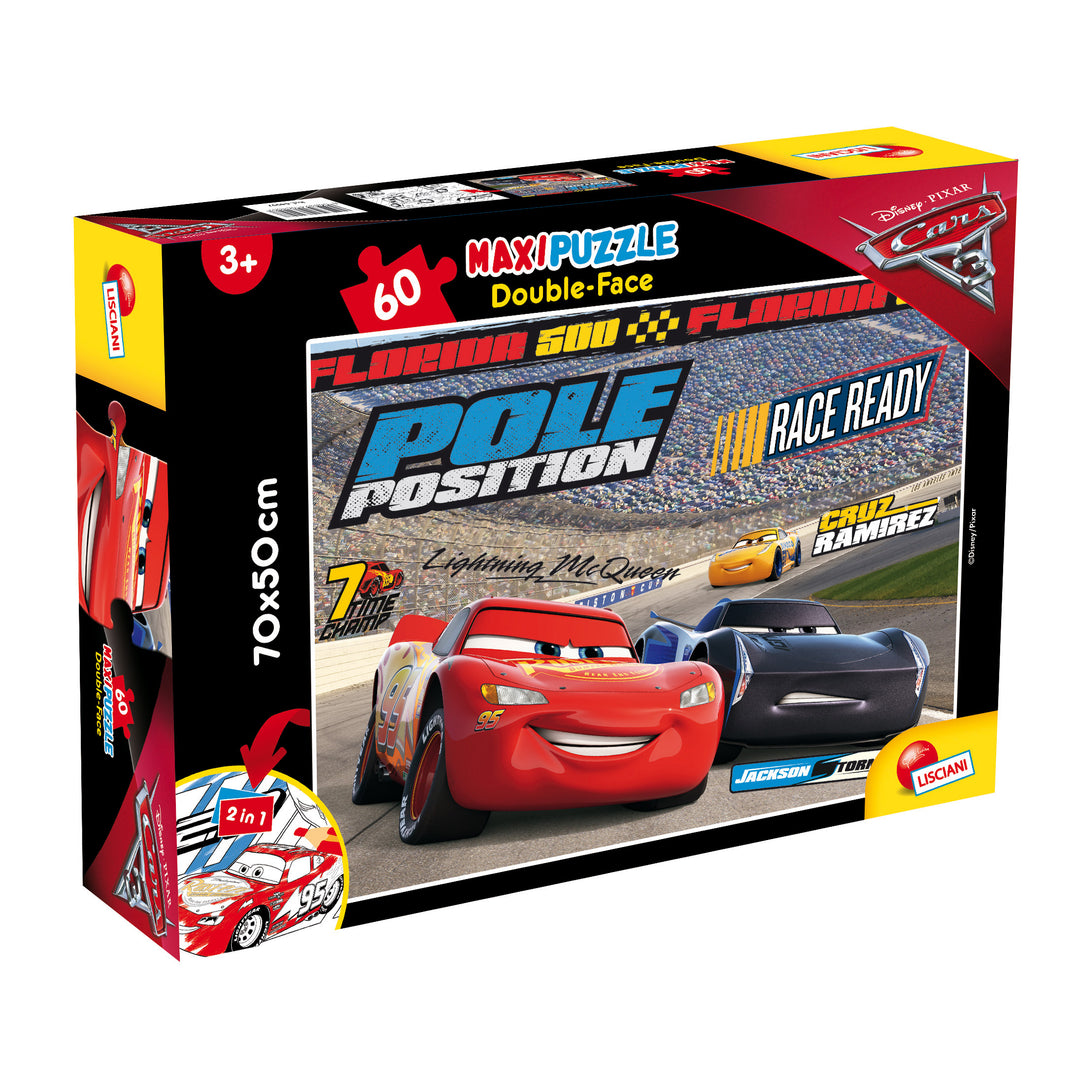 PUZZLE DOUBLE-FACE MAXI FLOOR 60 PEZZI - CARS