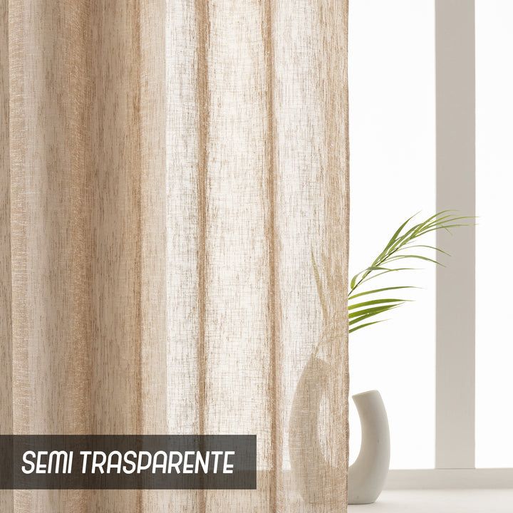 COPPIA TENDE ITACA FILTRANTI SIMIL LINO 2X55X150CM MAGGESE