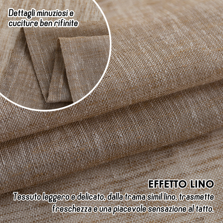 COPPIA TENDE ITACA FILTRANTI SIMIL LINO 2X55X150CM MAGGESE