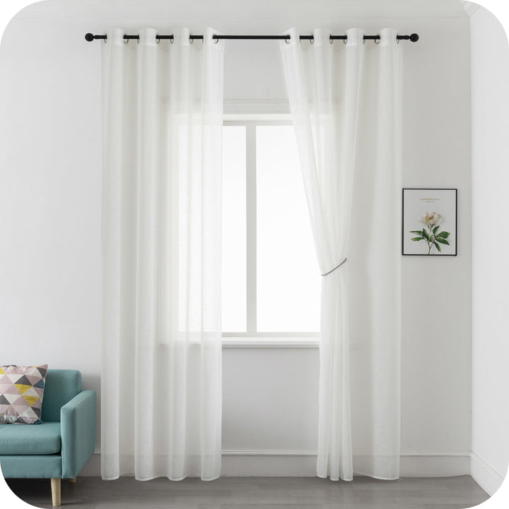 TENDA ITACA FILTRANTE SIMIL LINO 1 PANNELLO 140X240CM BIANCO