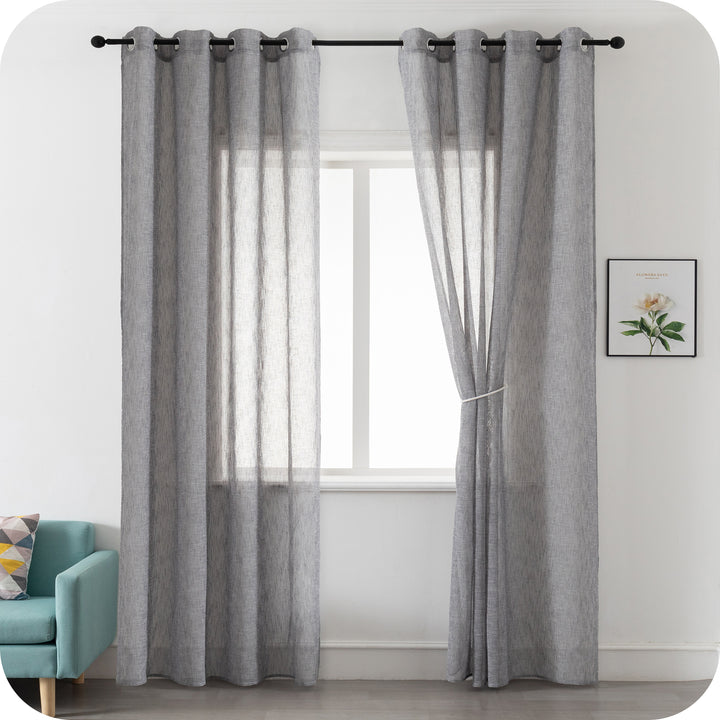 TENDA ITACA FILTRANTE SIMIL LINO 1 PANNELLO 140X290CM GRIGIO
