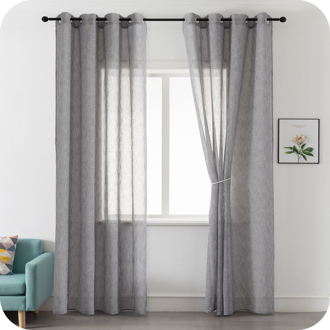 TENDA ITACA FILTRANTE SIMIL LINO 1 PANNELLO 140X240CM GRIGIO