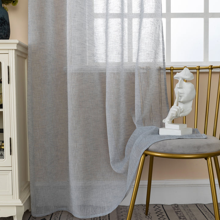 TENDA ITACA FILTRANTE SIMIL LINO 1 PANNELLO 140X240CM GRIGIO