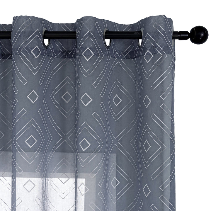 TENDA FILTRANTE FANTASIA A ROMBI 1 PANNELLO 140X285CM ARDESIA