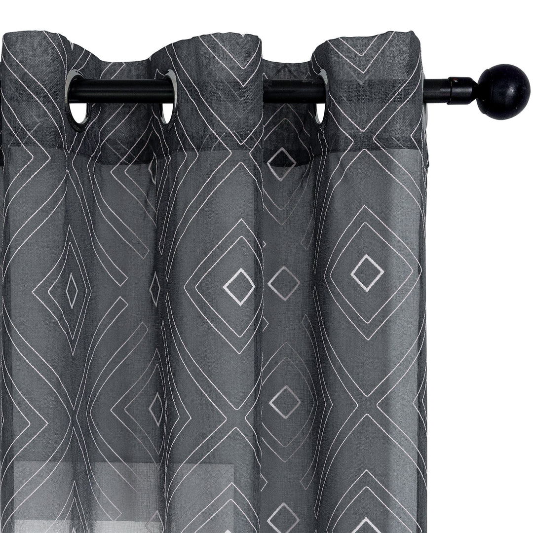 TENDA FIILTRANTE FANTASIA A ROMBI 1 PANNELLO 140X285CM GRIGIO