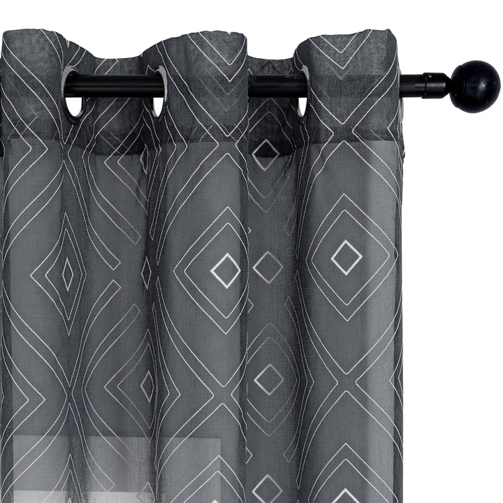 TENDA FIILTRANTE FANTASIA A ROMBI 1 PANNELLO 140X285CM GRIGIO