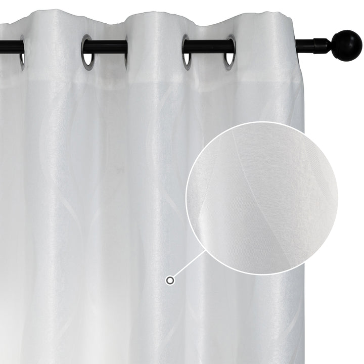 TENDA SEMI OSCURANTE MOTIVO ONDULATO 1 PANNELLO 140X275CM BIANCO