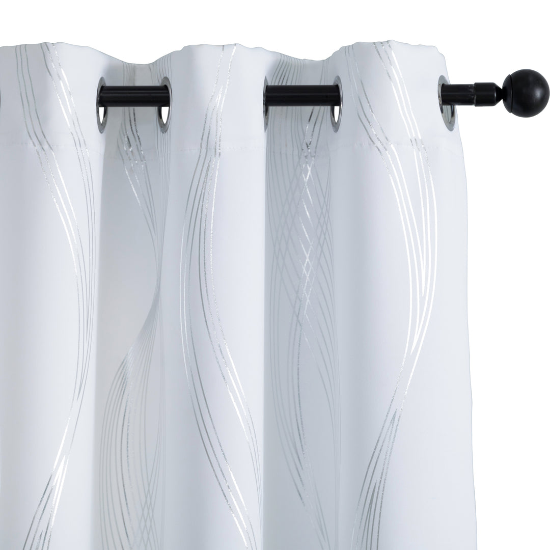 TENDA DOMINICA SEMI OSCURANTE FANTASIA ONDE 1 PANNELLO 140X145CM BIANCO