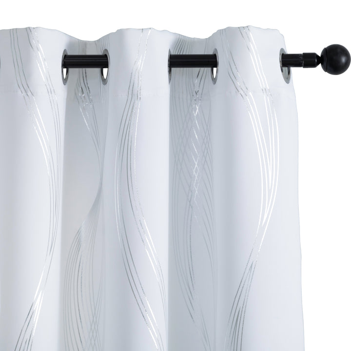 TENDA DOMINICA SEMI OSCURANTE FANTASIA ONDE 1 PANNELLO 140X145CM BIANCO