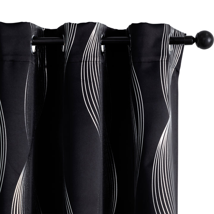 TENDA DOMINICA OSCURANTE FANTASIA ONDE 1 PANNELLO 140X145CM NERO