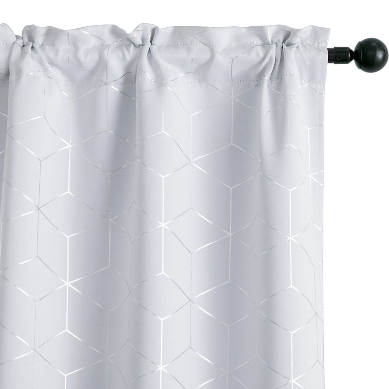 COPPIA TENDE ELBA SEMI OSCURANTI FANTASIA 3D 2X70X145CM BIANCO