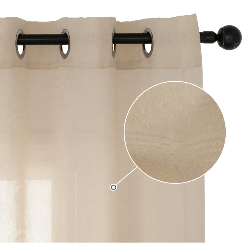 TENDA BEIGE SEMI TRASPARENTE FANTASIA ONDE 140X285CM