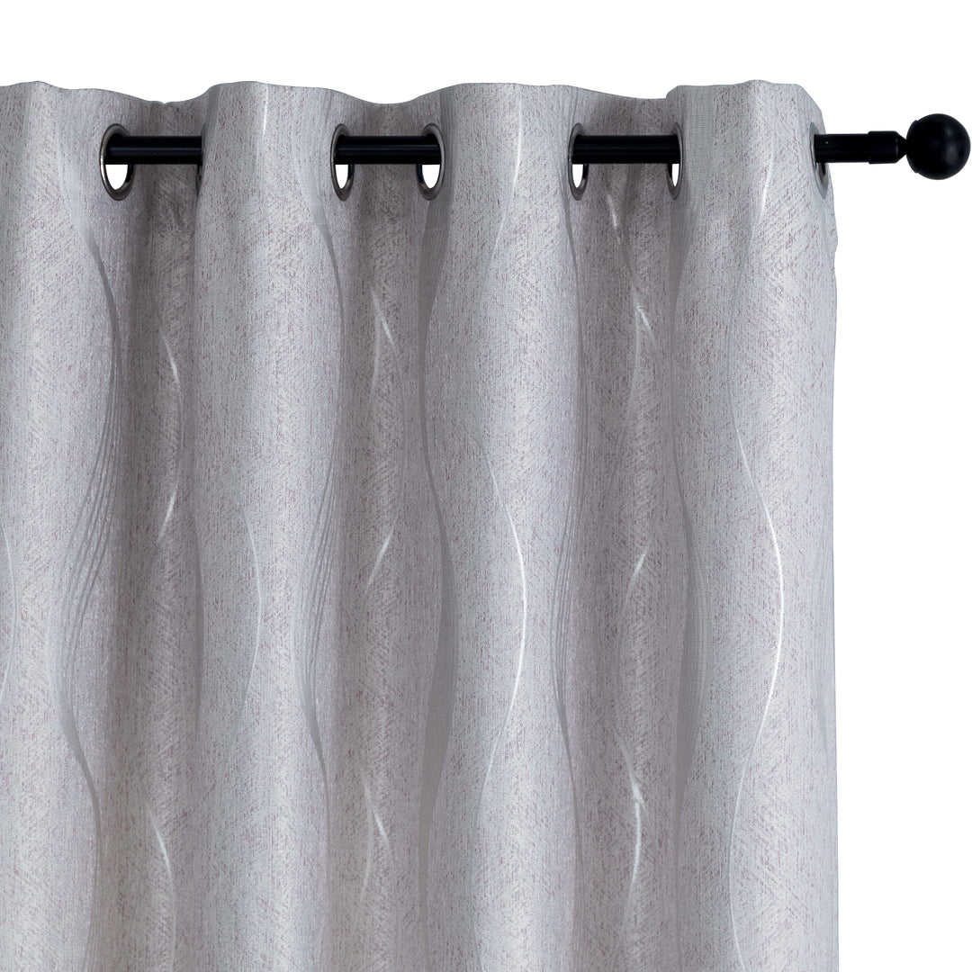 TENDA JACQUARD SEMI OSCURANTE FANTASIA ONDE MARE 1 PANNELLO 140X275CM GRIGIO