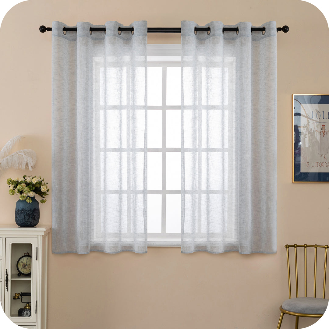 TENDA ITACA FILTRANTE SIMIL LINO 1 PANNELLO 140X150CM GRIGIO