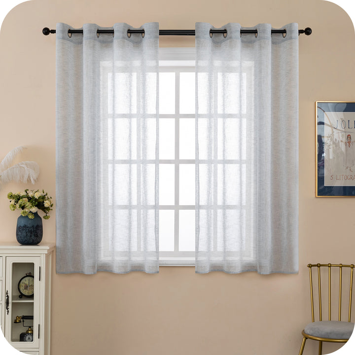 TENDA ITACA FILTRANTE SIMIL LINO 1 PANNELLO 140X150CM GRIGIO