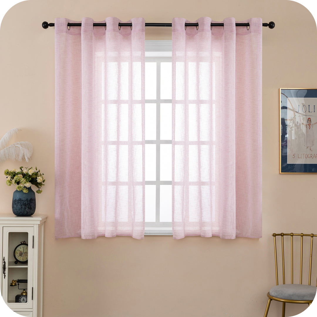 TENDA ITACA FILTRANTE SIMIL LINO 1 PANNELLO 140X150CM ROSA