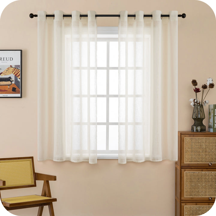 TENDA ITACA FILTRANTE SIMIL LINO 1 PANNELLO 140X150CM PANNA