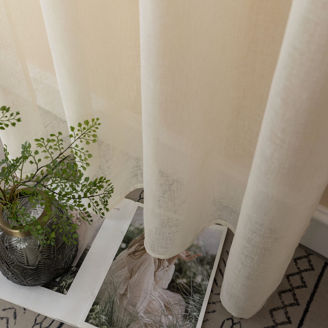 TENDA ITACA FILTRANTE SIMIL LINO 1 PANNELLO 140X240CM PANNA