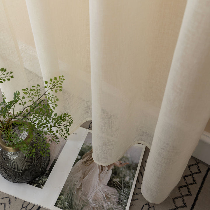 TENDA ITACA FILTRANTE SIMIL LINO 1 PANNELLO 140X240CM PANNA